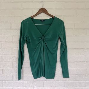 Gap green cotton knit top size S